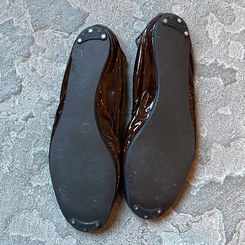 Brown Patent Ballet Flats - Picture 2 of 2